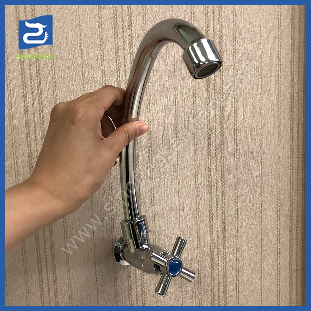 Wall Mounted Chromed Plastic Only Cold Water Tap