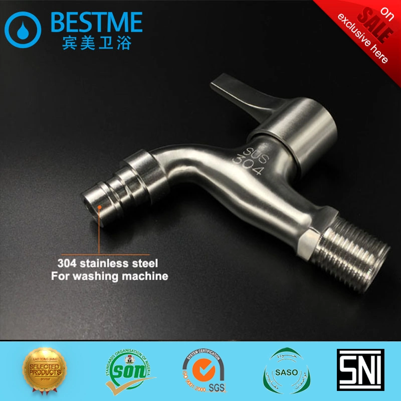 SUS304 Stailess Steel Bibcock Tap for Washing Machine (BFS-T001A)