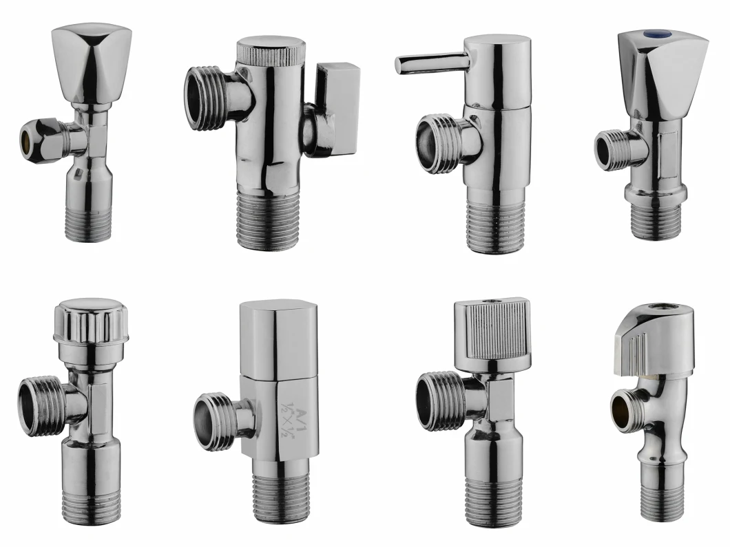 Toilet Chromium Plated Brass Two-Way Flush Angle Valve