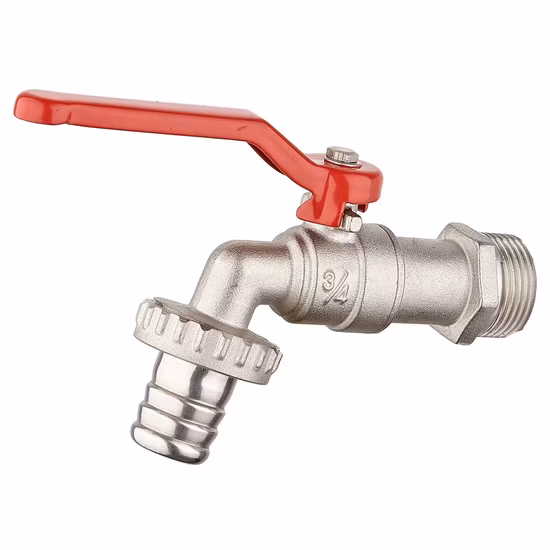 Torneira de jardim Bibcock de latão de 3/4 polegadas com bico de água para máquina de lavar